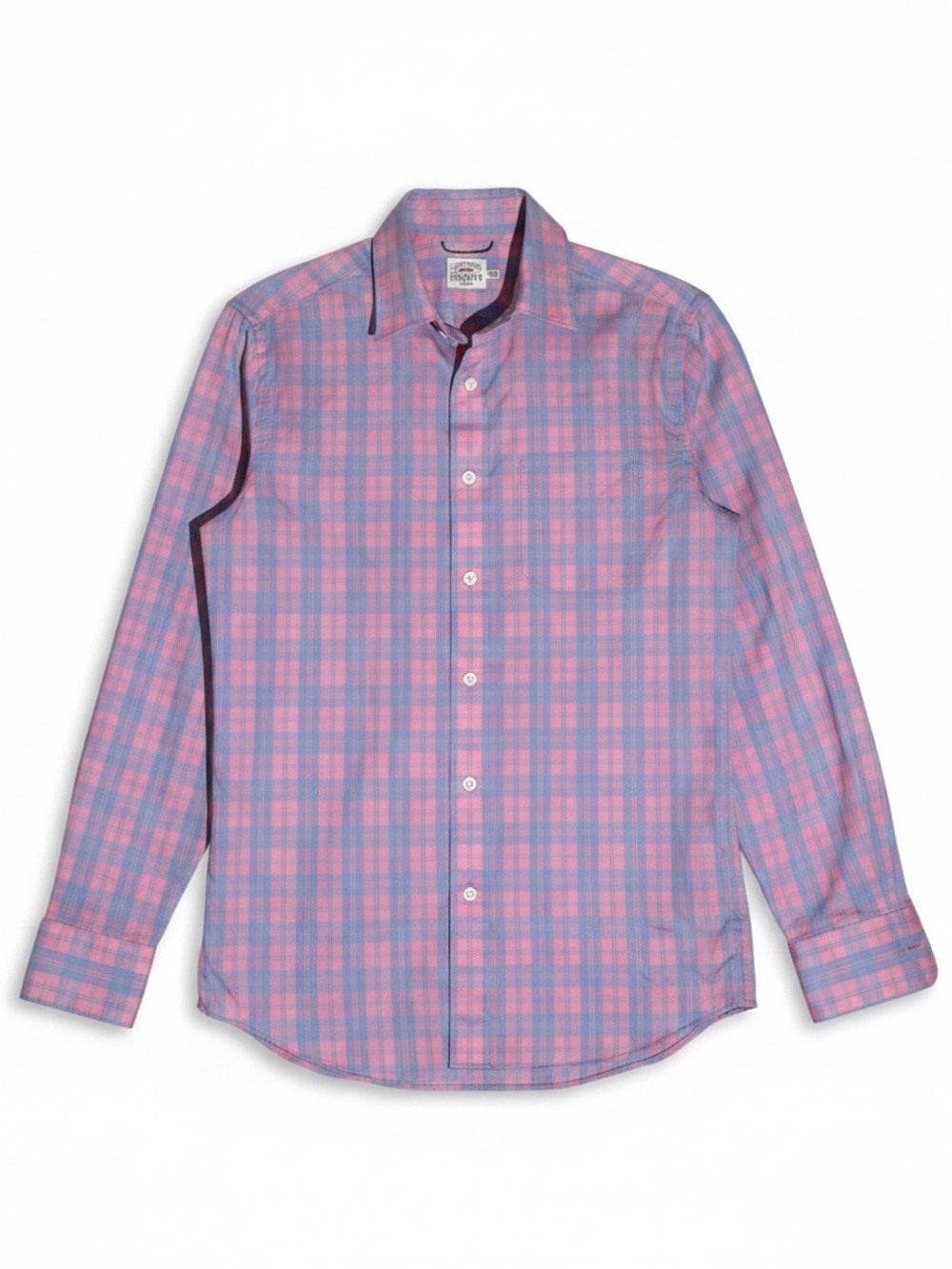 Faherty The Movement Shirt Men’s XS Summer Rose PLAID Button Down LONG SLEEVE